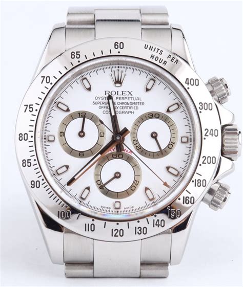 rolex white face daytona